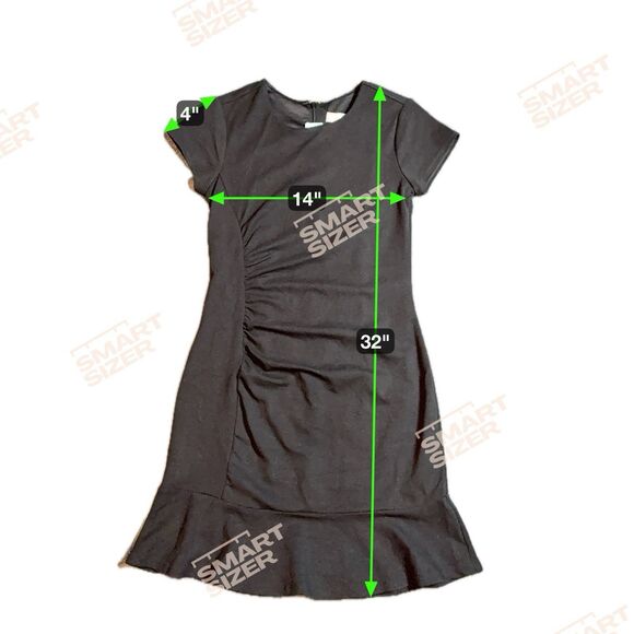 Ann Taylor Loft Women Cap Sleeve Ruffled Flounce Dress NWT $ 80 Size 0 Petite - Picture 4 of 5